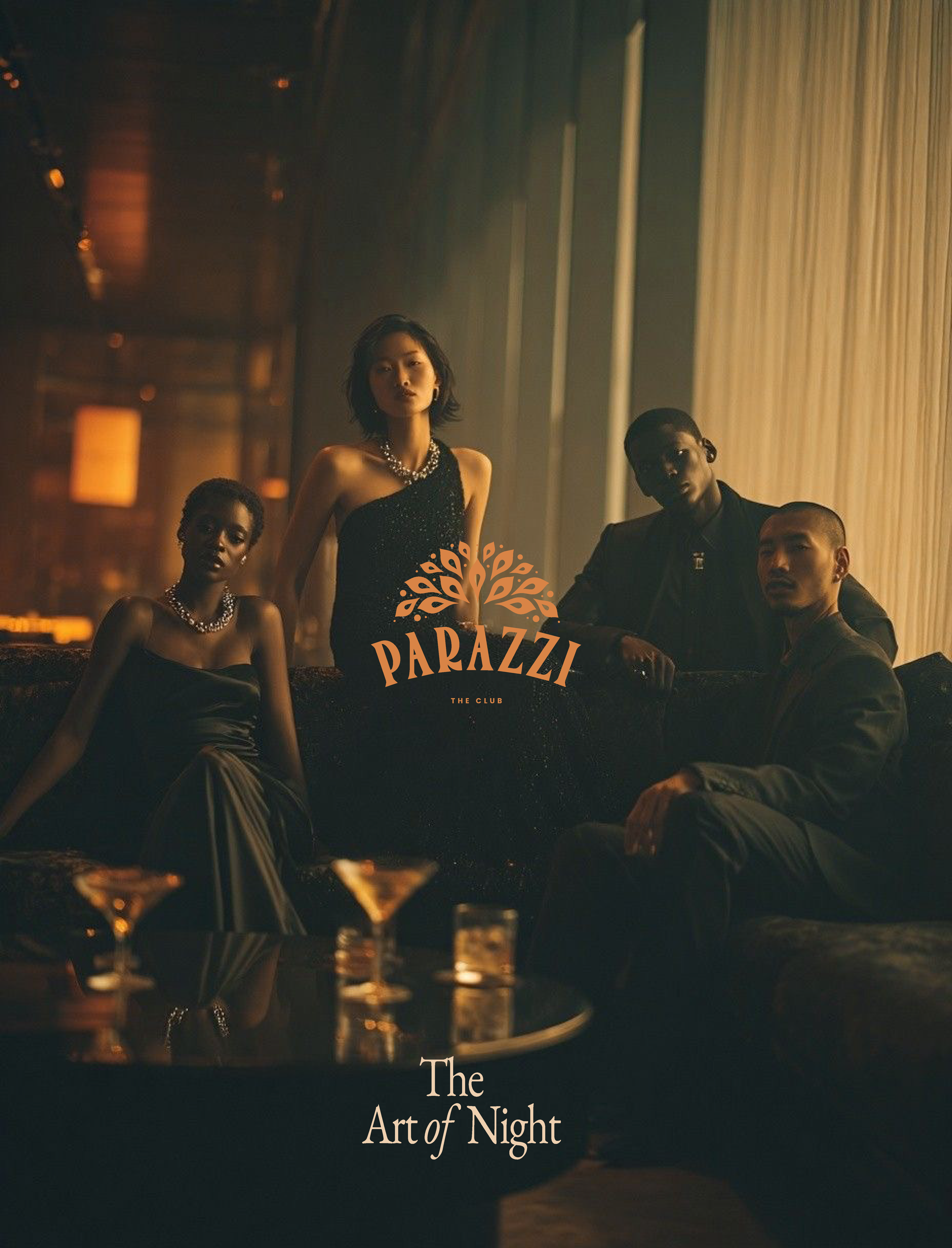 The Art of Night Parazzi Club nightclub branding campaign